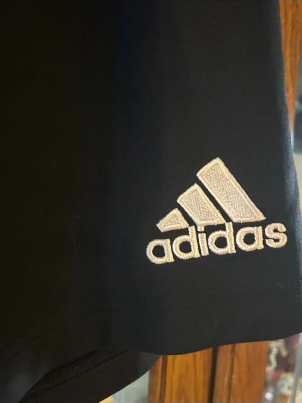 adidas Men’s Black Athletic Shorts with White Drawcord